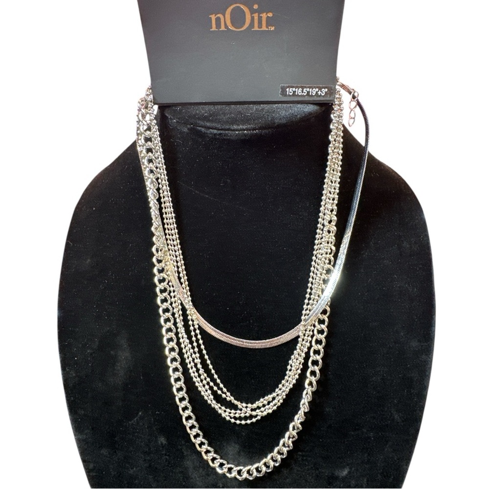 nOir Jewelry Silver Chain Necklace Collection